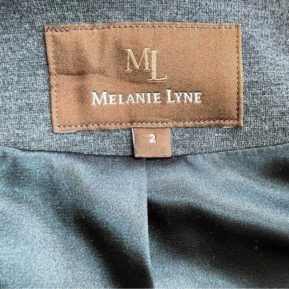 Melanie Lyne Grey Collarless Belted Blazer - Picture 5 of 14